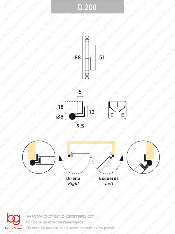 Dobradi�a para mobili�rio - FERRO / LAT�O